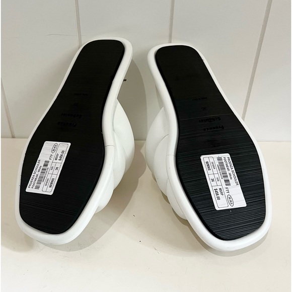 Proenza Schouler NWT Leather slip on sandals Made in Italy EU 36 US 6 white - Picture 3 of 8